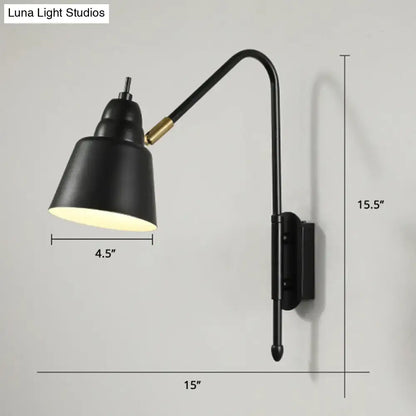 Modern white and brass v-shaped wall light bedroom reading lamp