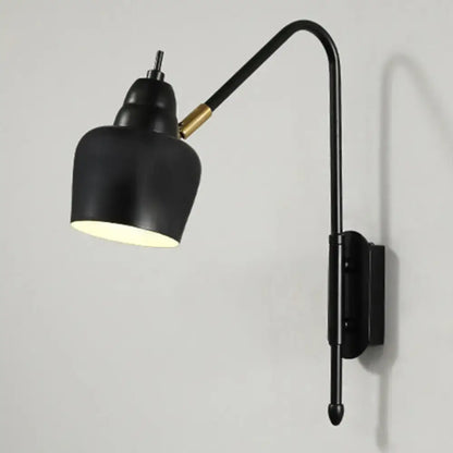 Modern white and brass v-shaped wall light bedroom reading lamp