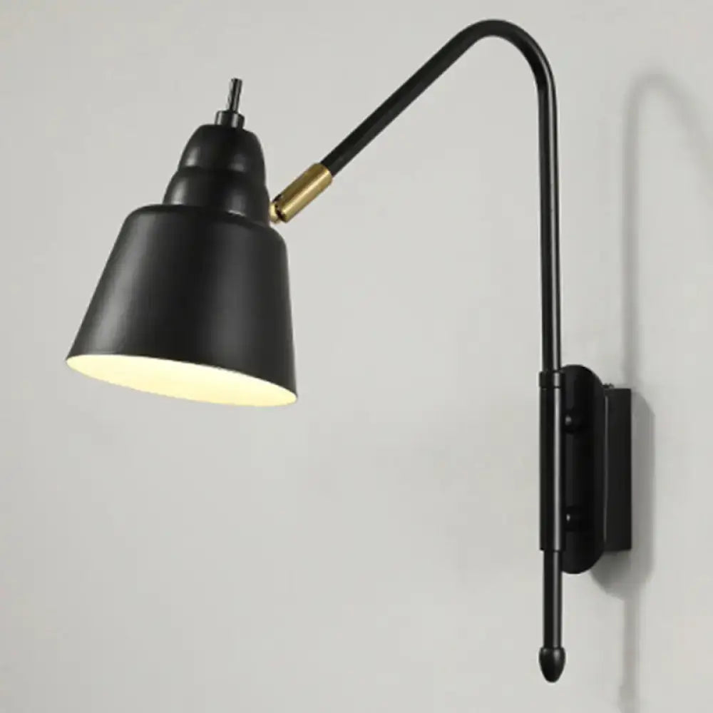 Modern white and brass v-shaped wall light bedroom reading lamp