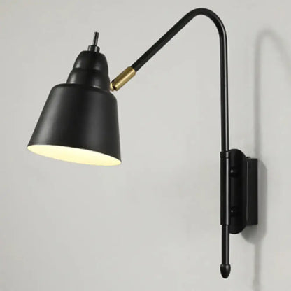 Modern white and brass v-shaped wall light bedroom reading lamp