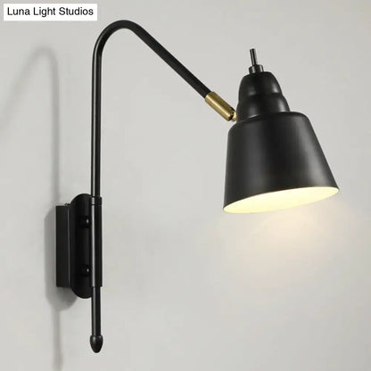 Modern white and brass v-shaped wall light bedroom reading lamp