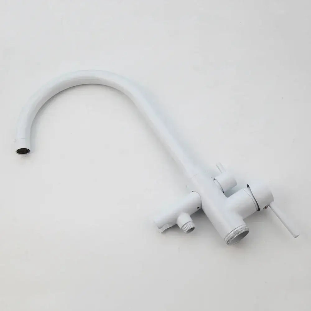 Modern white and chrome bathtub faucet set – bathroom floor mount
