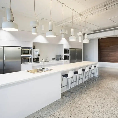 Modern white and copper ceramic pendant light dining room