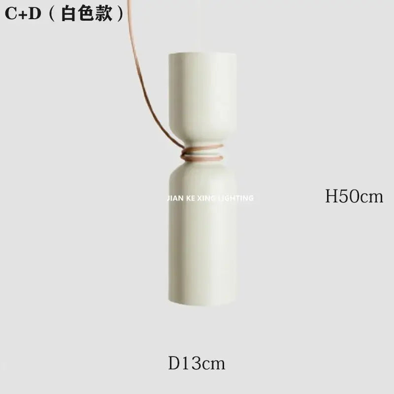 Modern white and copper ceramic pendant light dining room