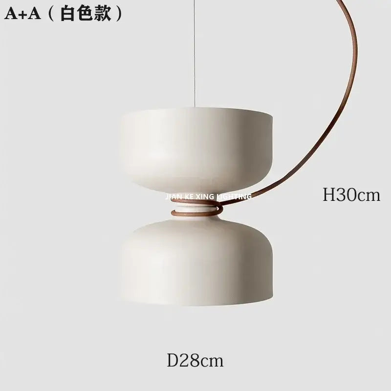 Modern white and copper ceramic pendant light dining room