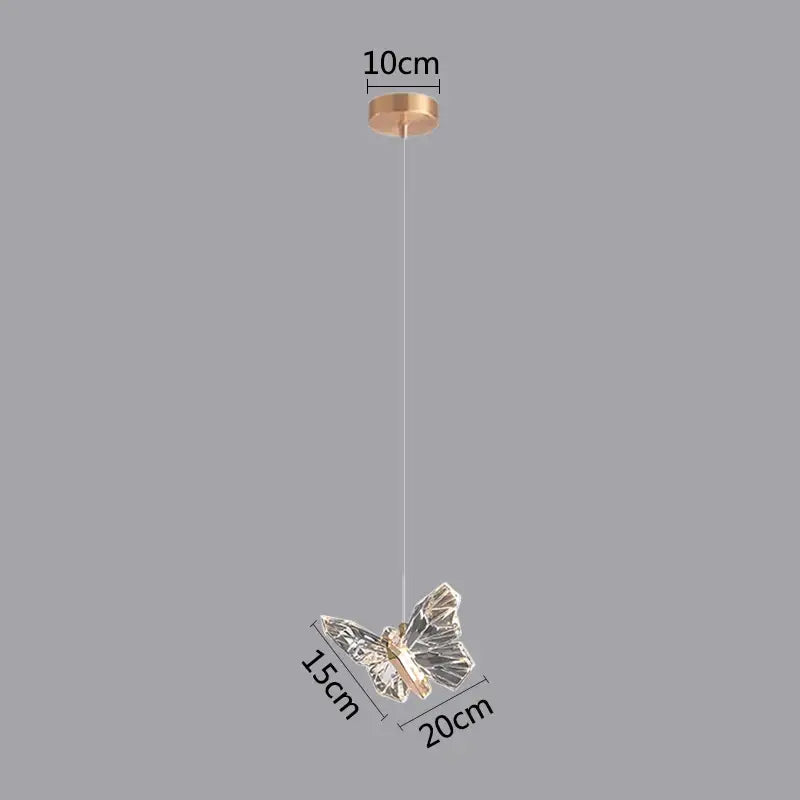Modern white and gold butterfly pendant lights bedroom decor