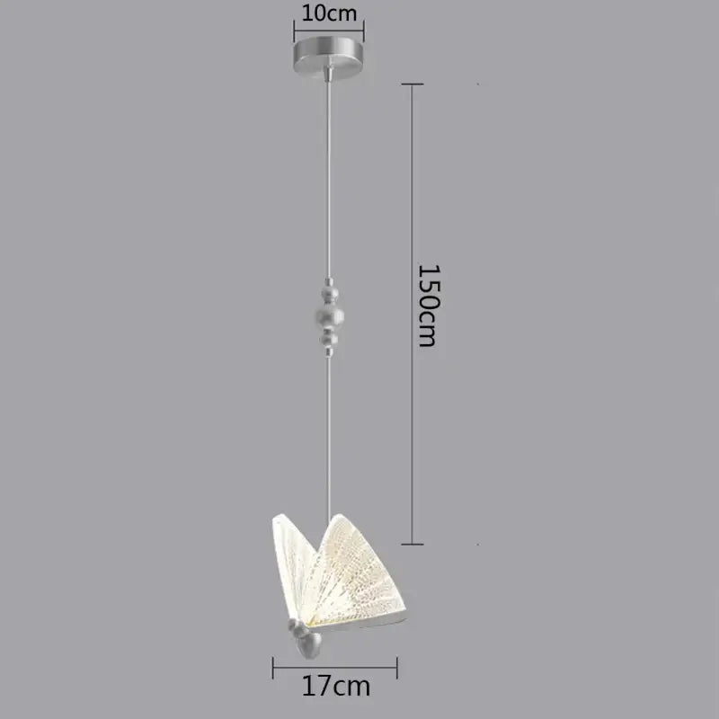 Modern white and gold butterfly pendant lights bedroom decor