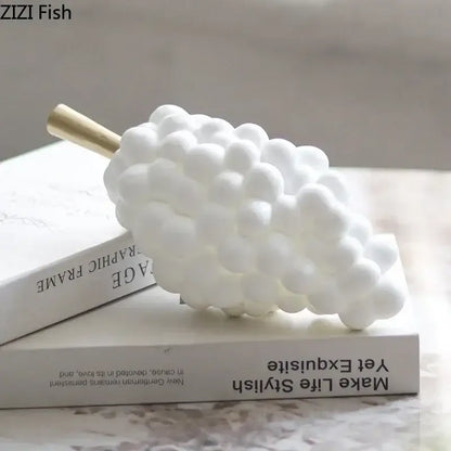 Modern white and gold grape skewer desk ornament dining room decor