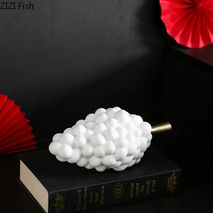Modern white and gold grape skewer desk ornament dining room decor