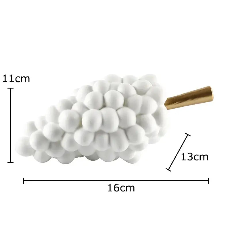 Modern white and gold grape skewer desk ornament dining room decor