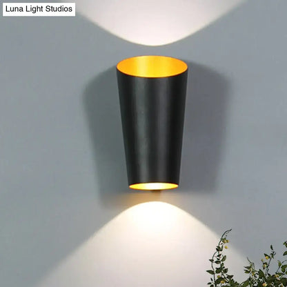 Modern white and gold led bedside sconce – bedroom wall light