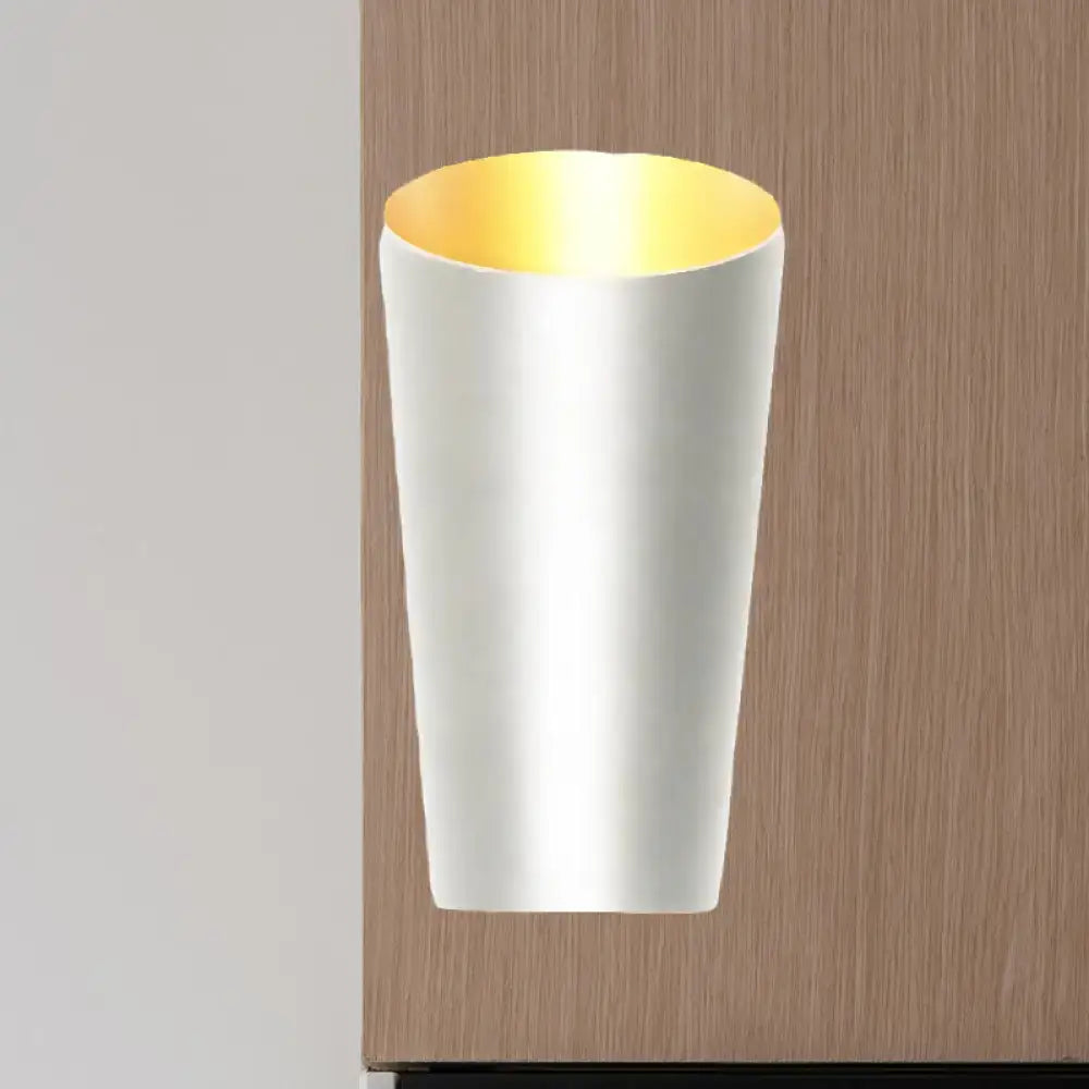 Modern white and gold led bedside sconce – bedroom wall light