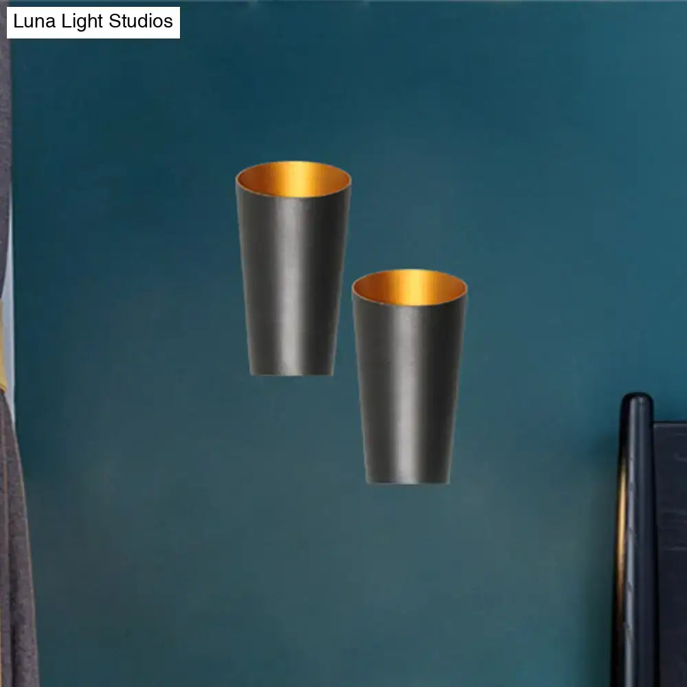 Modern white and gold led bedside sconce – bedroom wall light