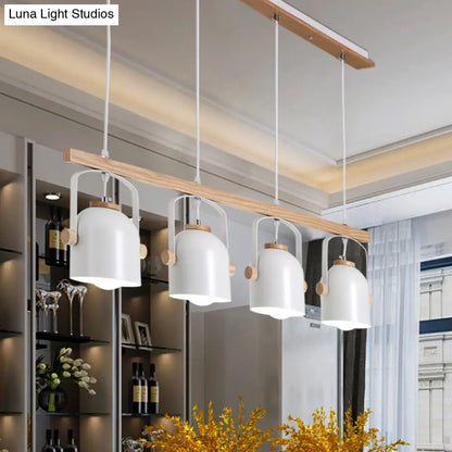 DecorBites™ Modern White and Grey Dome Shade Chandelier - Nordic Metal Island Light