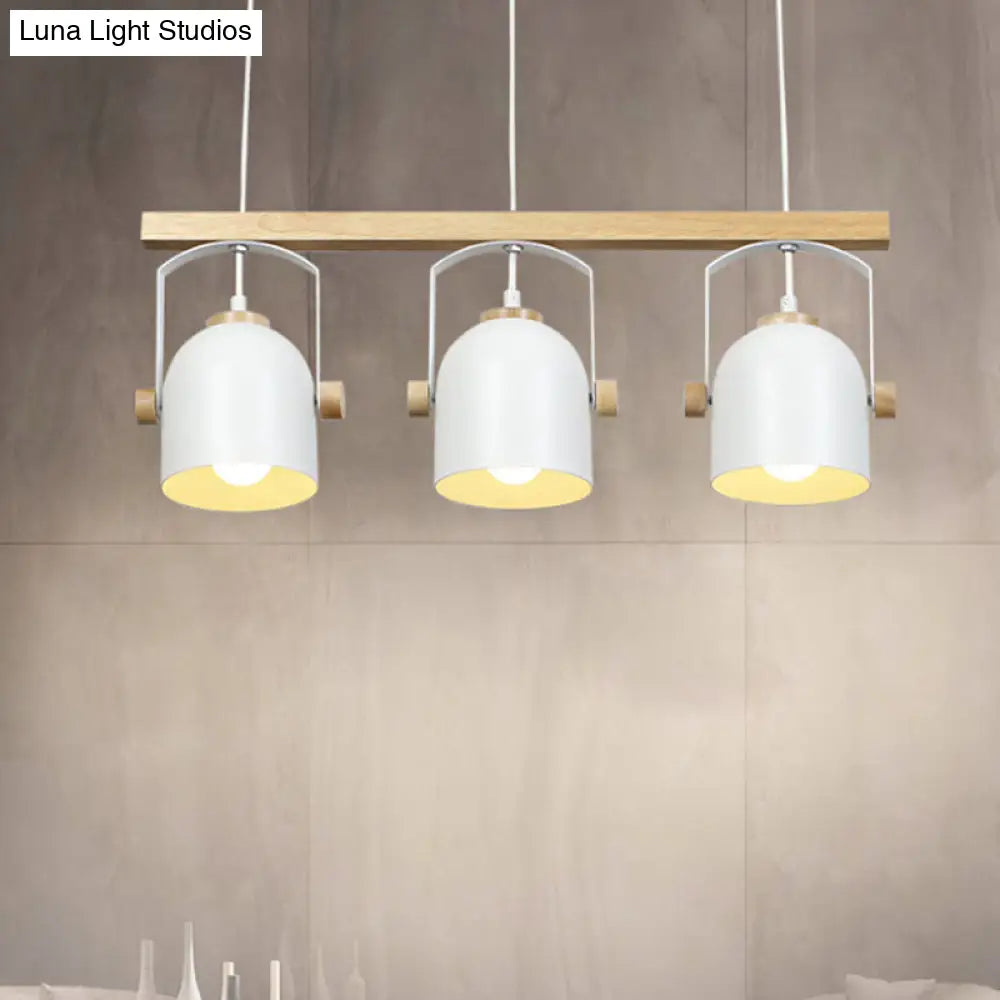 DecorBites™ Modern White and Grey Dome Shade Chandelier - Nordic Metal Island Light