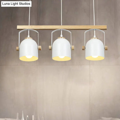 DecorBites™ Modern White and Grey Dome Shade Chandelier - Nordic Metal Island Light
