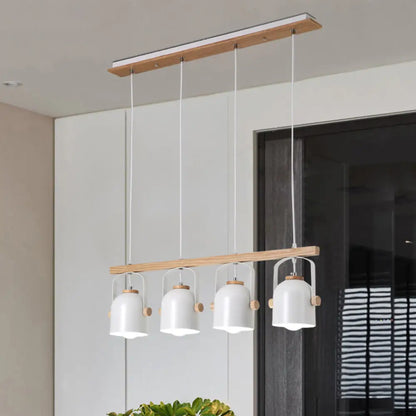 DecorBites™ Modern White and Grey Dome Shade Chandelier - Nordic Metal Island Light
