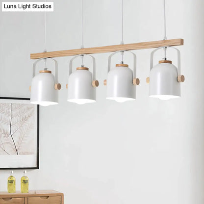 DecorBites™ Modern White and Grey Dome Shade Chandelier - Nordic Metal Island Light