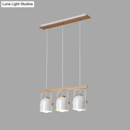 DecorBites™ Modern White and Grey Dome Shade Chandelier - Nordic Metal Island Light