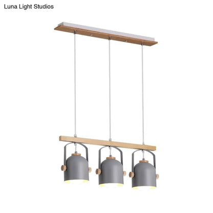 DecorBites™ Modern White and Grey Dome Shade Chandelier - Nordic Metal Island Light
