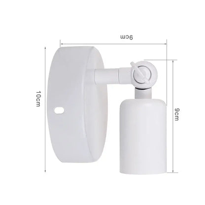 Modern white and iron wood led wall lamp bedroom sconce
