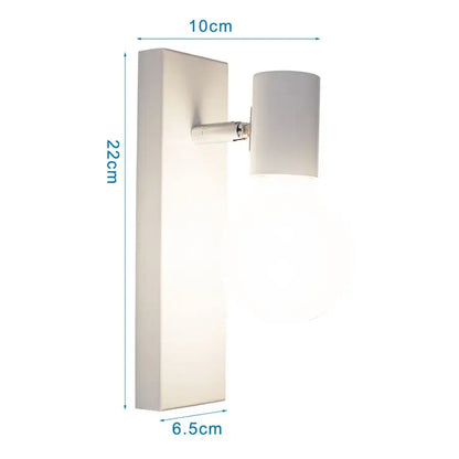 Modern white and iron wood led wall lamp bedroom sconce