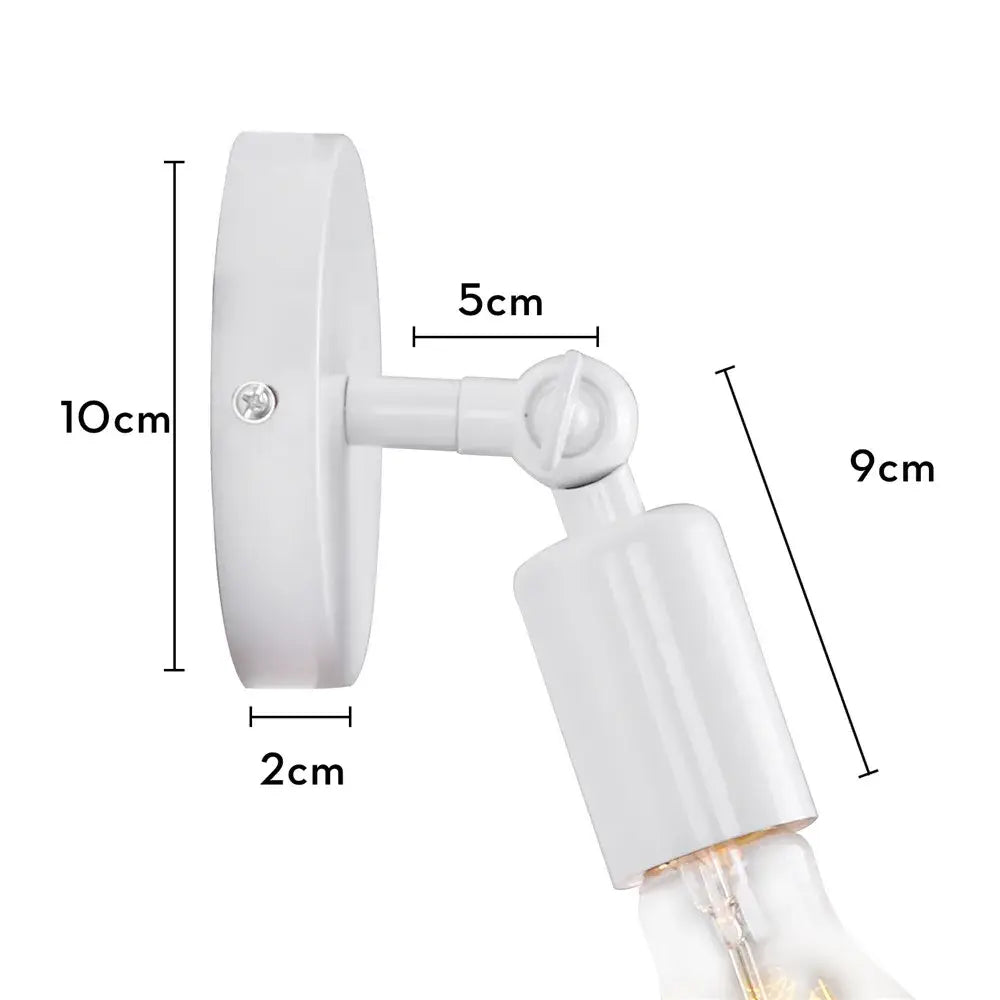 Modern white and iron wood led wall lamp bedroom sconce