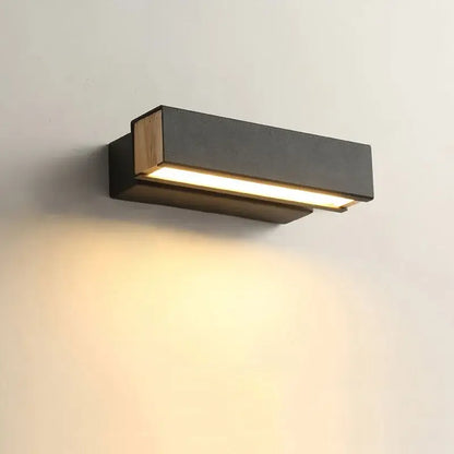 Modern white and wood adjustable wooden led wall lamp for bedroom