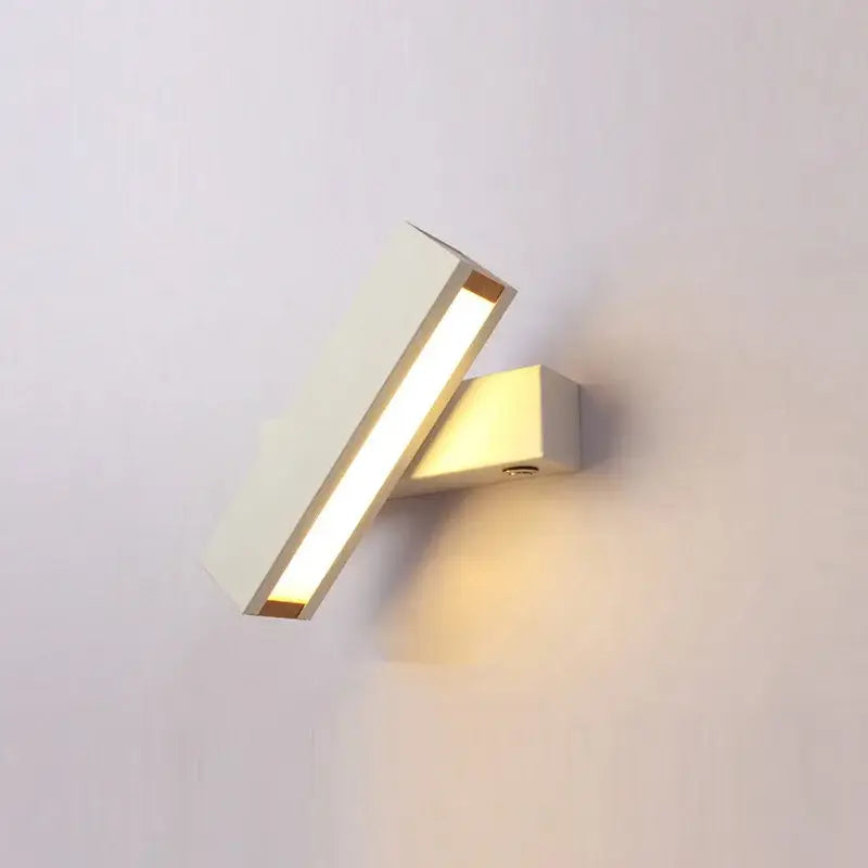 Modern white and wood adjustable wooden led wall lamp for bedroom