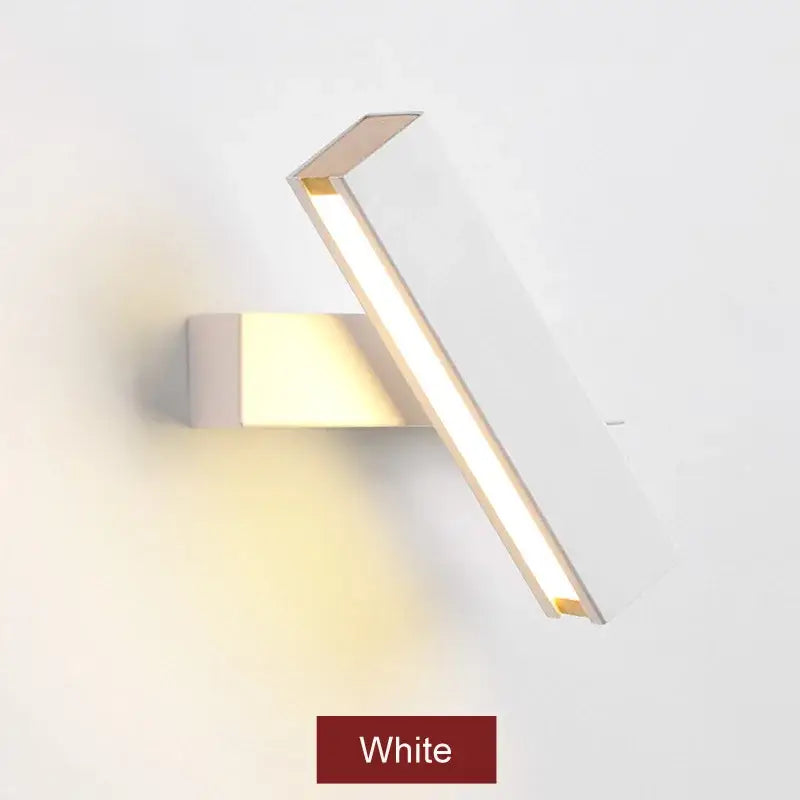 Modern white and wood adjustable wooden led wall lamp for bedroom