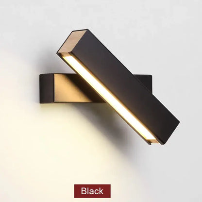 Modern white and wood adjustable wooden led wall lamp for bedroom