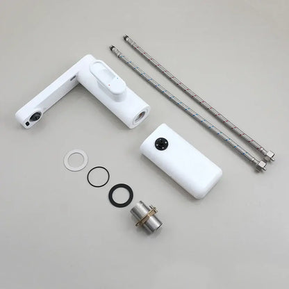 Modern white automatic sensor foam soap faucet bathroom sink mixer