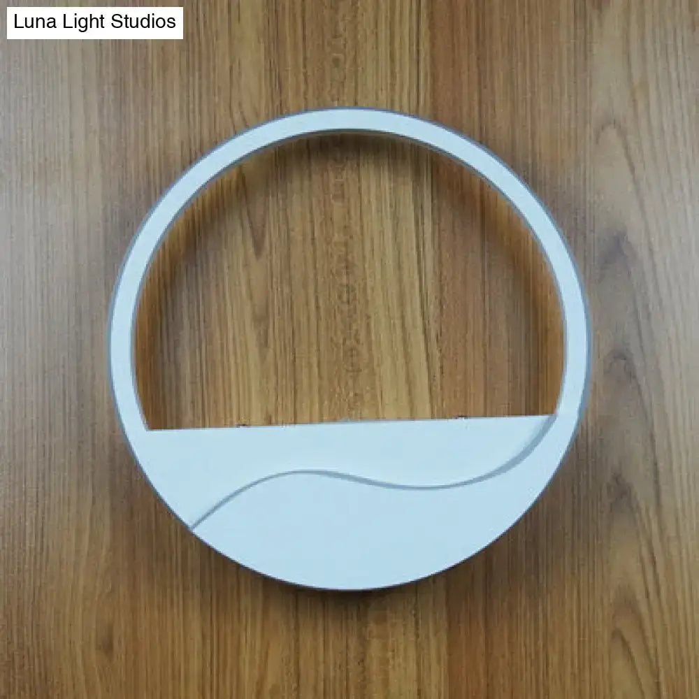 Modern white & black acrylic wall sconce bedroom warm white light