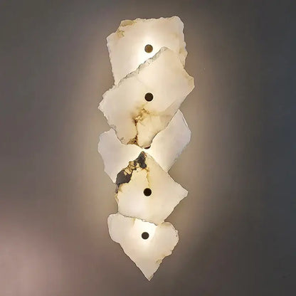 Modern white & black alabaster wall lamp bedroom luxury sconce