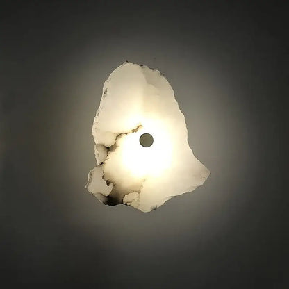 Modern white & black alabaster wall lamp bedroom luxury sconce