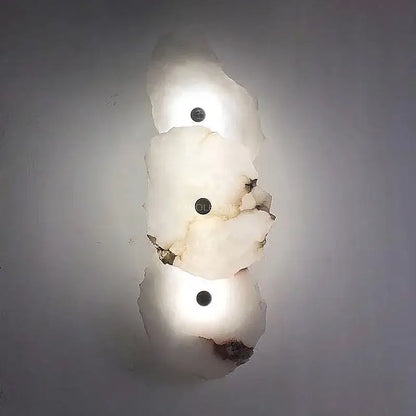 Modern white & black alabaster wall lamp bedroom luxury sconce