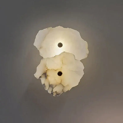 Modern white & black alabaster wall lamp bedroom luxury sconce