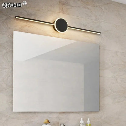 Modern white & black circular led wall lamps bathroom mirror light