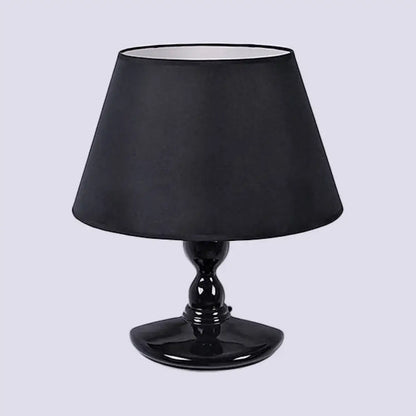 DecorBites™ Modern White/Black Cone Wall Sconce: Fabric LED Wall Mount Light for Bedside