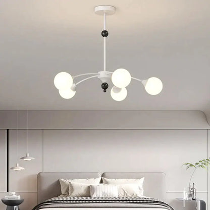 Modern white & black cream wind chandelier living room lamp