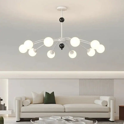 Modern white & black cream wind chandelier living room lamp