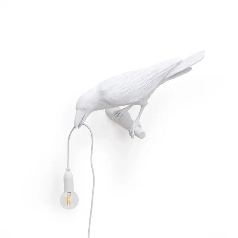 Modern white & black designer bird wall lamp bedroom light