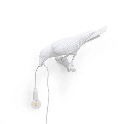 Modern white & black designer bird wall lamp bedroom light