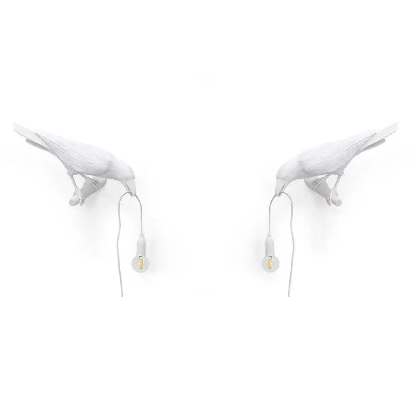 Modern white & black designer bird wall lamp bedroom light