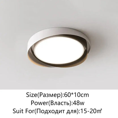 Modern white & black dimmable led chandelier living room light