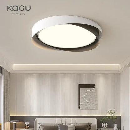 Modern white & black dimmable led chandelier living room light