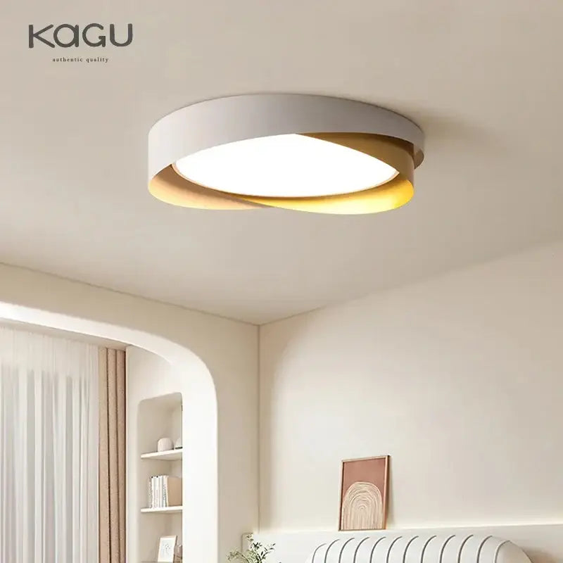 Modern white & black dimmable led chandelier living room light