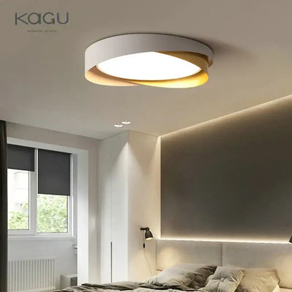 Modern white & black dimmable led chandelier living room light