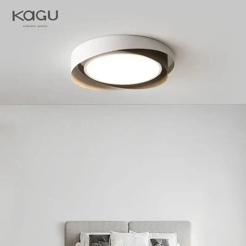 Modern white & black dimmable led chandelier living room light