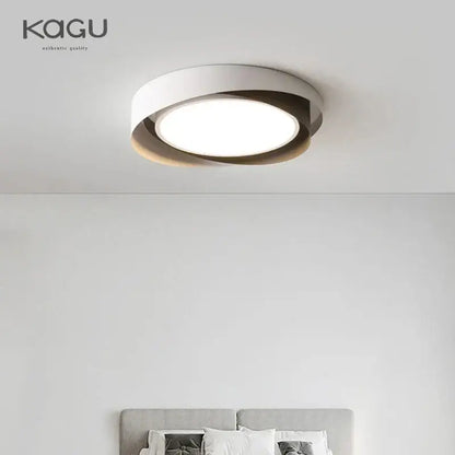 Modern white & black dimmable led chandelier living room light